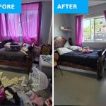 How to clean house fast: bedroom before and after a spring clean